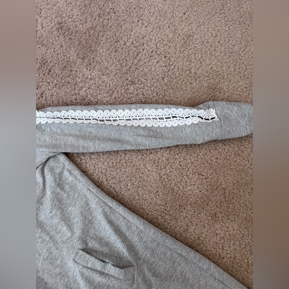 Lilly Pulitzer Skipper Solid Popover Dress Heathered Seaside Grey Lace Size XS - Picture 8 of 15